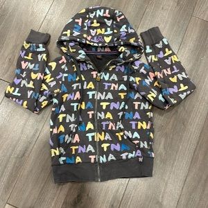 TNA zip-up sweater